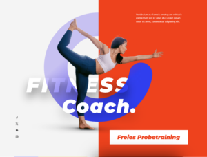 Fitness Coach Demo Webseite avocadoblau