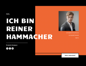 Kreativer Lebenslauf Beispiel Webseite avocadoblau